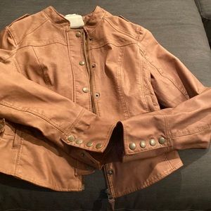 Faux leather jacket